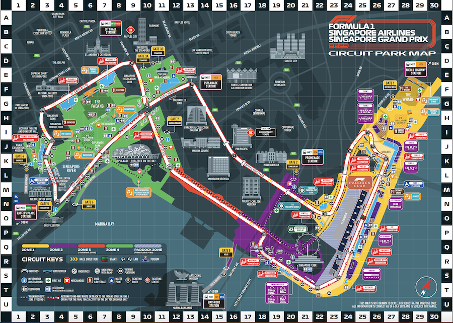 Singapore Grand Prix 2023 Circuit map